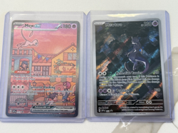 Mewtwo 052 & Mew ex 053 Pokemon TCG 151 Black Star Promo Full Art Near Mint/NM - Image 1