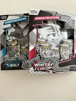 Pokemon Black Bolt White Flare Lot: Binders, Bundles, Poster, Stickers & Victini - Image 3
