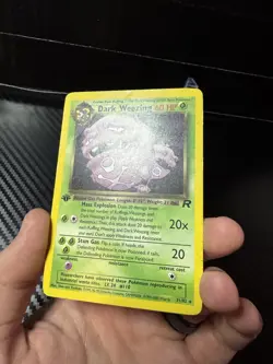 Dark Weezing 31/82 Team Rocket Regular Rare Pokemon TCG Vintage - Image 3