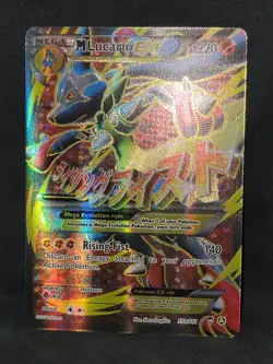 2017 POKEMON MEGA POWERS COLLECTION PROMO #55A FULL ART/M LUCARIO NEVER PLAYED - Image 4