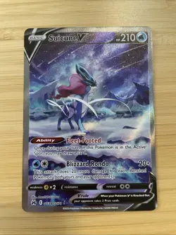 Suicune V GG38/GG70 Crown Zenith: Galarian Gallery Pokemon NM - Image 1