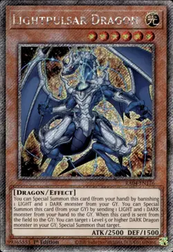Lightpulsar Dragon - Platinum Secret Rare 1st Edition RA04-EN176 - NM - YuGiOh - Image 1