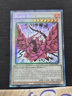 Yu-Gi-Oh! Black Rose Dragon 1st Edition Prismatic Collector's Rare RA04-EN057 - Image 2