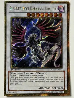 Yu-Gi-Oh! "Blackfeather Darkrage Dragon" PGLD-EN017 | 1st Ed | Secret Rare | NM - Image 1
