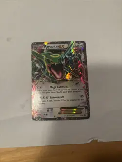 Pokemon TCG Trading Card 2015 Black Star Promo Rayquaza EX Holo Foil XY66 - Image 1