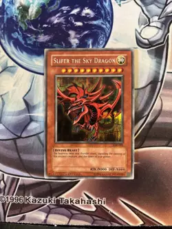 (121) Yu-Gi-Oh Card Slifer the Sky Dragon GBI-001 Secret Rare LP/VLP - Image 1
