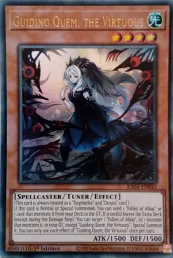 RA04-EN043 GUIDING QUEM, THE VIRTUOUS ULTRA RARE 1ST EDITION YuGiOh CARD - Image 1