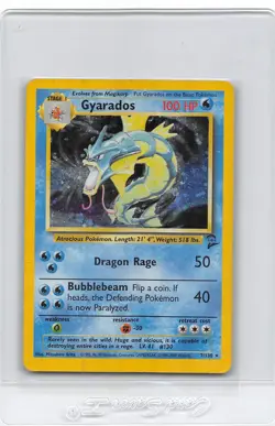 GYARADOS 7/130 - Holo Rare - Base Set 2 - VINTAGE WOTC POKEMON CARD - MP - Image 1