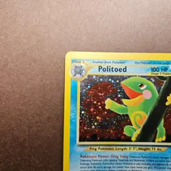Politoed 8/75 Pokemon Neo Discovery Holo Rare Card - MP - Image 2