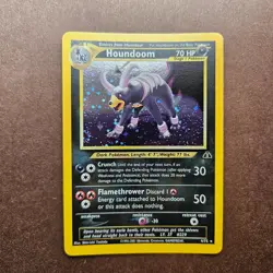 Houndoom 4/75 Pokemon Neo Discovery Holo Rare Card - LP - Image 1