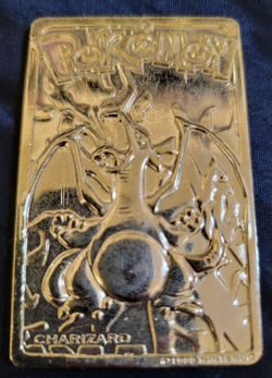 23K Gold Plated Charizard Pokemon Card Burger King Promotion 1999 Nintendo - Image 1