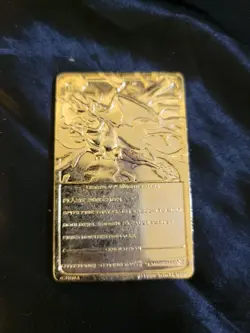 23K Gold Plated Charizard Pokemon Card Burger King Promotion 1999 Nintendo - Image 2