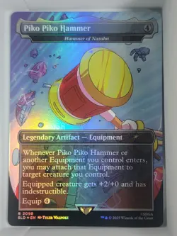 1x - Piko Piko Hammer [Hammer of Nazahn] - FOIL #2098 - Sonic Secret Lair MTG - Image 1
