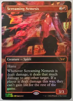 MTG Magic the Gathering: Screaming Nemesis Borderless Foil NM Duskmourn - Image 1