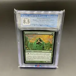 CGC Graded 8.5 Groundskeeper FOIL 9th Edition PLD Green Uncommon MAGIC MTG - Image 1