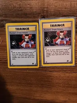 Lot of 2 2000 Wizards Pokemon TCG Rocket's Sneak Attack Team 16/82 & 72/82 - Image 1
