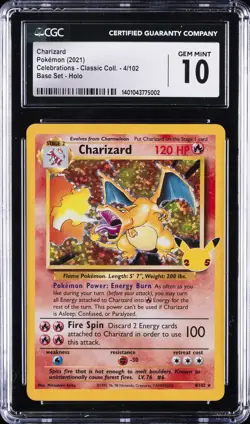 2021 POKEMON CELEBRATIONS ULTRA-PREM COLL #4 CHARIZARD CGC 10 GEM MINT - Image 1
