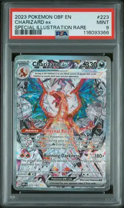 2023 POKEMON OBF EN-OBSIDIAN FLAMES SPECIAL ILLUSTRATION RARE CHARIZARD EX PSA 9 - Image 1