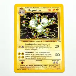 Magneton 26/62 Fossil Rare Non Holo 1999 Vintage Pokemon TCG LP - Image 1