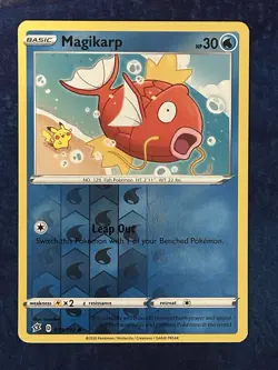 Pokemon Magikarp # 039/192 Reverse Holo Featuring Pikachu - Rebel Clash - LP - Image 1