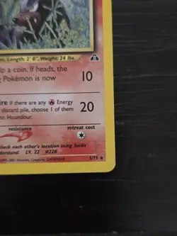 Pokemon Houndour Neo Discovery Holo 5/75 Played Condition - Image 2
