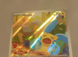 Pokemon TCG Minun 194/182 Paradox Rift Holo Near Mint - Image 2