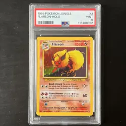 Pokemon Jungle Set - Flareon Holo 1999 3/64 - PSA 9 - Mint - Image 1