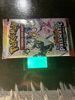 22.8g HEAVY Pokemon TCG Prismatic Evolution Booster Pack! Factory Sealed - Image 1