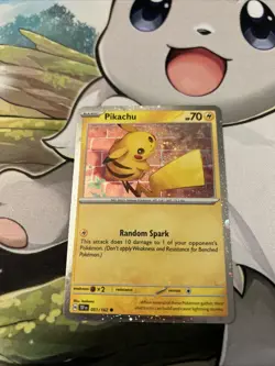 Pikachu - 051/162 - Cosmos Holo NM, English Pokemon Temporal Forces - Image 1