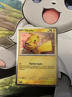 Pikachu - 051/162 - Cosmos Holo NM, English Pokemon Temporal Forces - Image 2