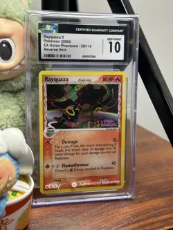 Pokemon Rayquaza EX Holon Phantoms Reverse Holo Rare #26 CGC 10 Gem Mint POP 11 - Image 1