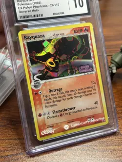Pokemon Rayquaza EX Holon Phantoms Reverse Holo Rare #26 CGC 10 Gem Mint POP 11 - Image 2