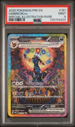 2025 POKEMON PRE EN-PRISMATIC EVOLUTIONS #161 UMBREON EX PSA 9 - Image 1