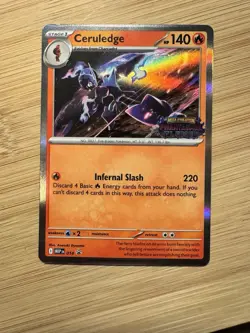 Phantasmal Flames Prerelease Ceruledge Stamped Promo Pokemon TCG 2025 014 - Image 1