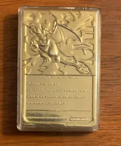 23K Gold Plated CHARIZARD Trading Card 1999 Burger King Pokemon - Image 2