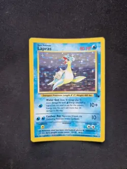 🔥 Lapras 10/62 🔥 Original Holo Rare Fossil Set Pokemon Card WOTC TCG 1999 - Image 1