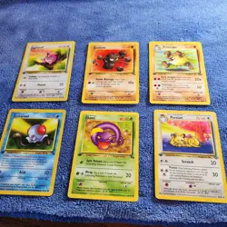 6 First Edition 1999 Wizards Pokemon Vintage Pocket Monsters Cards - Image 1