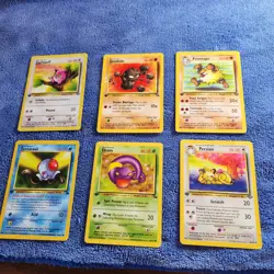 6 First Edition 1999 Wizards Pokemon Vintage Pocket Monsters Cards - Image 2
