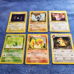 6 First Edition 1999 - 2000 Wizards Pokemon Vintage Pocket Monsters Cards - Image 2