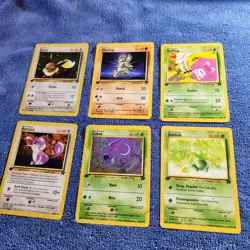 6 First Edition 1999 - 2000 Wizards Pokemon Vintage Pocket Monsters Cards - Image 1
