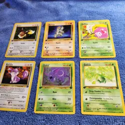 6 First Edition 1999 - 2000 Wizards Pokemon Vintage Pocket Monsters Cards - Image 2