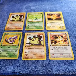 6 First Edition 1999 - 2000 Wizards Pokemon Vintage Pocket Monsters Cards - Image 2