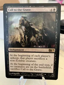 Call to the Grave Magic 2012 / M12 Lightly PLD Black Rare MAGIC CARD - Image 1