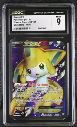 CGC 9 MINT Jirachi EX 2013 Plasma Blast 98/101 Ultra Rare Holo Pokemon Card - Image 1