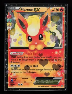 Flareon EX RC6/RC32 Ultra Rare Generations: Radiant Collection Pokemon Card - Image 1