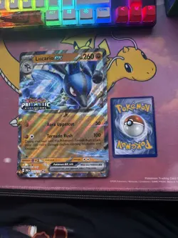 Pokemon Lucario ex Prismatic Evolutions Stamped JUMBO Promo Card - Image 1