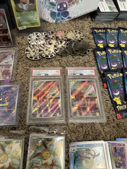 Pokemon Binder Collection Rare Cards Ex Full Art PSA Graded Holos Gengar More - Image 4