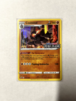 Pokemon Card Coalossal SWSH024 Black Star Promo STAMPED Rebel Clash Near Mint - Image 1