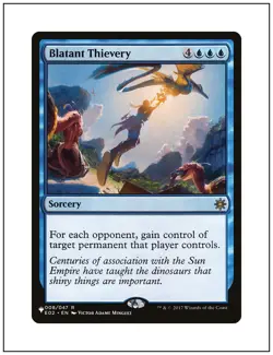 1x Blatant Thievery, The List, Magic the Gathering MTG NM - Image 1