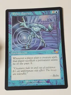 MTG - Aether Barrier - Nemesis Regular Rare Enchantment = - Image 1